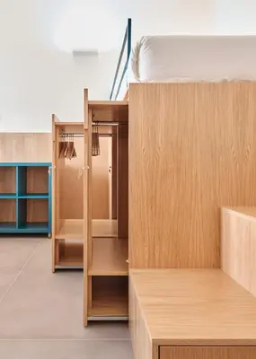 a room with two bunk beds and a bed at Station To Station Rome Ensuite Rooms in Rome