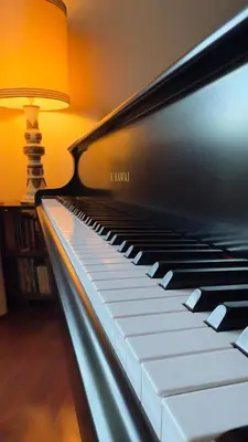 a piano sitting in a living room next to a lamp at Luxury Home Museum - Roma - RAI - Stadio Olimpico - Vaticano - Musei Vaticani - Centro - Clodio in Rome