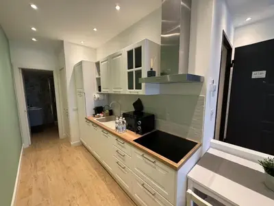 a kitchen with a sink and a counter top at Vaticano Appartamento Suite Roma Centro Aura D2 in Rome