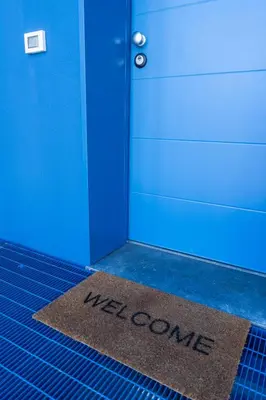 a welcome mat in front of a door at Luxury Sweet Home Labicana in Rome