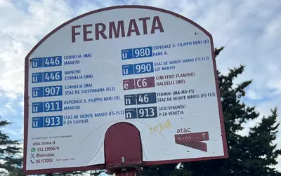 a sign for a gas station with the prices at Casa Polly in Rome
