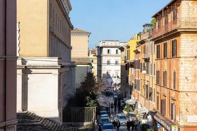 a view of a city street with buildings at Casa Assunta in Rome