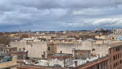 a view of a city from the top of a building at Lilla a Testaccio in Rome
