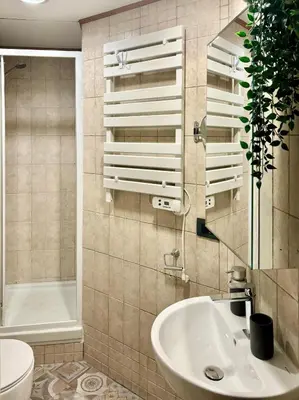 a bathroom with a sink and a shower and a toilet at RomeAsYouLike - Colonna Apartment N 50 in Rome