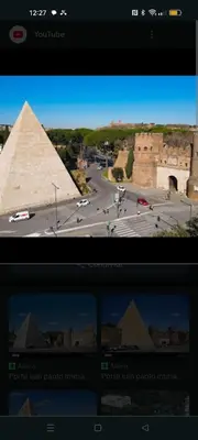 a view of the pyramids of giza and a picture of the pyramids at Chez Noel in Rome