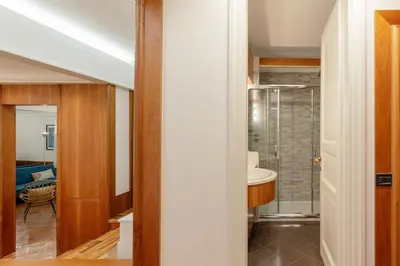 a bathroom with a sink and a shower at Restart Accommodations Pantheon in Rome