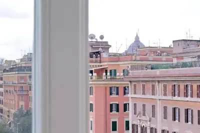 a view from a window of a building at Vatican Basilica Apartment in Rome