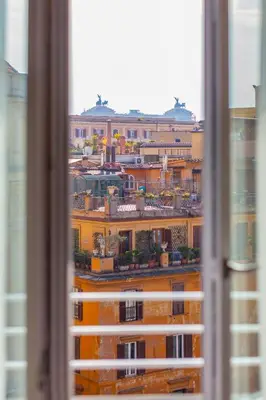 a view of a city from a window at Trevi Imperial Suite 2 in Rome