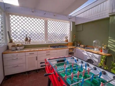 a kitchen with a toy stove in the middle at Luxury Penthouse Parioli in Rome