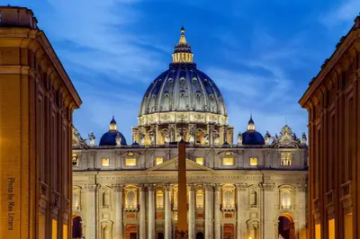 a building with a dome on top of it at La Casina Vaticana in Rome