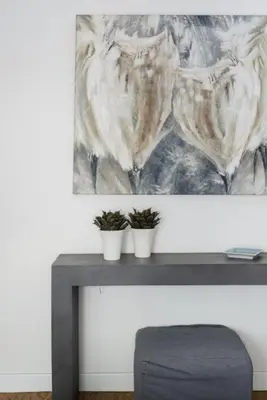 two potted plants sitting on top of a table at Charming apartment near Villa Borghese in Rome