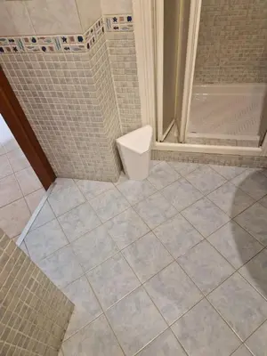 a bathroom with a toilet and a shower at Casa Kathy Rome in Rome