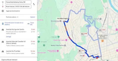 a map of the proposed trail at Casanuova in Rome