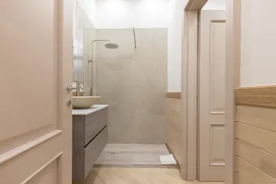 a bathroom with a shower and a sink at Roma - Parione House in Rome