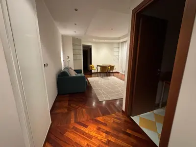 an open hallway with a living room and a living room at Susy's Lovely Flat near Trastevere in Rome