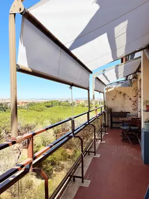 a view of the savanna from the observation deck of a safari bus at Yellow Sweet Home in Rome