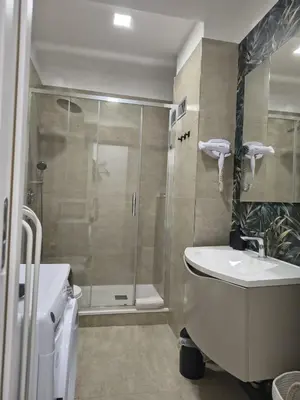 a bathroom with a shower and a toilet and a sink at Piccola Domus in Rome