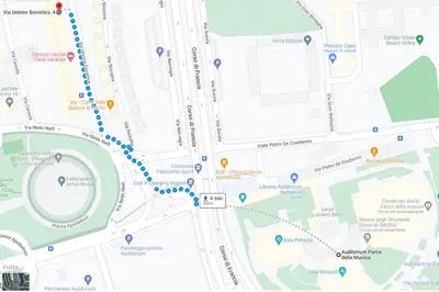 a map of the proposed improvements to the ballpark at La casetta del villaggio - Cozy apartment in Flaminio in Rome