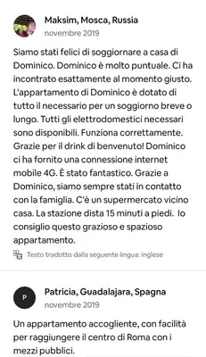 a screenshot of a cell phone with a list of documents at Regina di Cuori in Rome