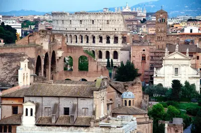 a group of buildings in a city at Termini Loft in Rome