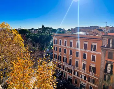 a view from a building in a city at MARIA TERESA Apartment - Sophisticated Living and City Links - Quartiere TRIESTE in Rome