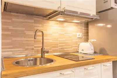 a kitchen with a sink and a mixer on a counter at vaticanloft for you in Rome