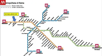 a map of the metro exodus exodus maps at Numa House in Rome