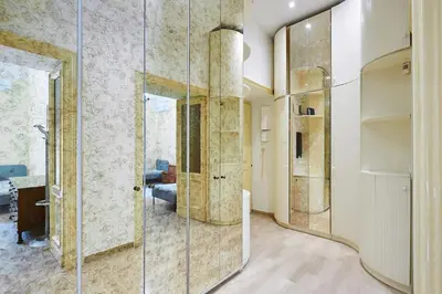 a bathroom with a glass shower in a room at Relax a Trastevere in Rome