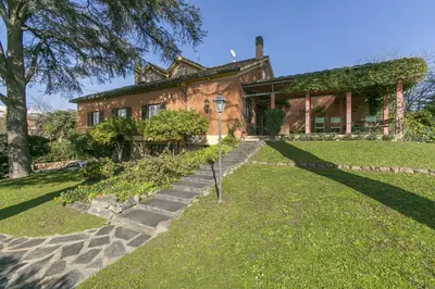 a house with a pathway leading up to it at Rome Garden Hill in Rome