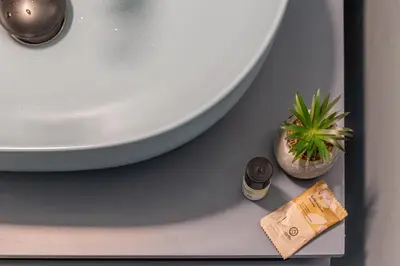 a table with a plate and a potted plant on it at iFlat New Boutique Apartment in Rome's Heart in Rome
