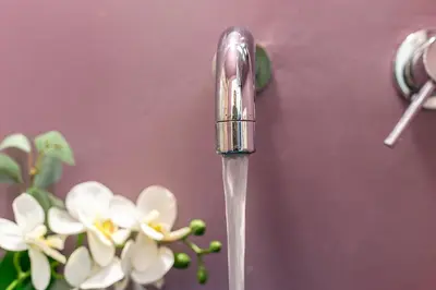 a metal shower head next to a white flower at iFlat New Boutique Apartment in Rome's Heart in Rome