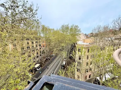 a view of a street in a city with buildings at Bauhouse in Rome