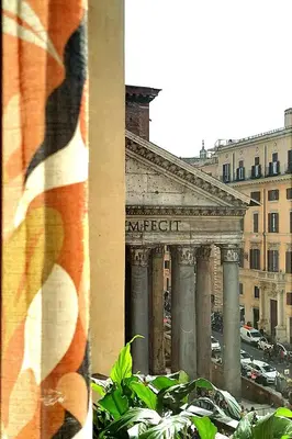 a view of a building in a city with at Pantheon in finestra in Rome