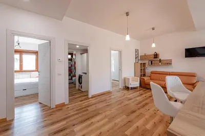 a living room with a couch and a table at San Giovanni Al Colosseo in Rome
