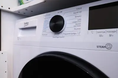 a close up of a washing machine at LRV Apartment Roma Metro B Conca d'Oro in Rome