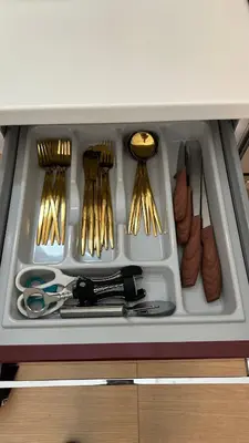 a drawer full of utensils in a drawerlictsangering at Betterplace 2 in Rome