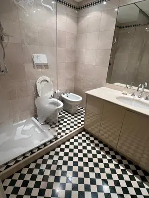 a bathroom with a toilet and a sink at Giulio Cesare APT in Rome