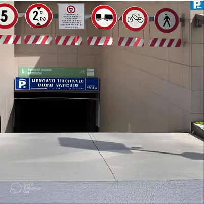 a bunch of signs on the wall of a building at Emma and Livia's Vatican Suite 1 in Rome