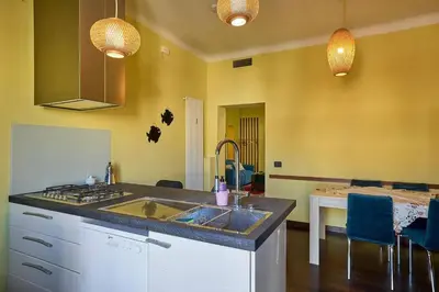 a kitchen with a sink and a counter top at Casa Tembien in Rome in Rome