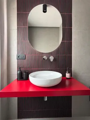 a bathroom with a shower with a glass door at URBAN CONCEPT Santa Croce in Gerusalemme - Entire apartment in Rome