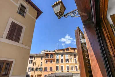 a view from a window of a building at Puccini Flat in Rome