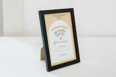 a frame of a picture of a bathroom with a bathroom sign at Gioele's Apartment in Rome