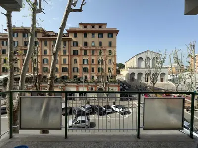 a view of a city from a balcony at Casa Emma in Rome