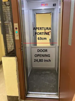 a door opener with a door opening sign on it at Gioia's Home in Rome