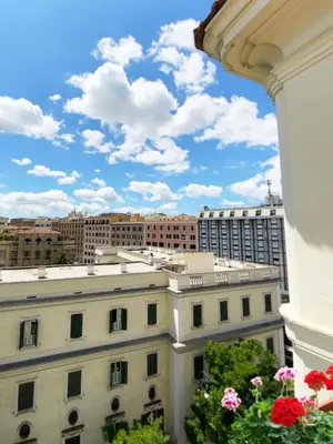a view of the city from a building at Roma Resort Colosseum in Rome