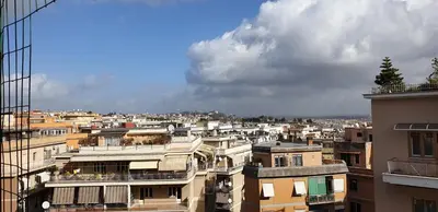 a view of a city with buildings at Camera con vista MetroA in Rome