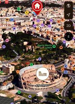 a map of a city with buildings and roads at Studio basic nice&comfortable in Rome