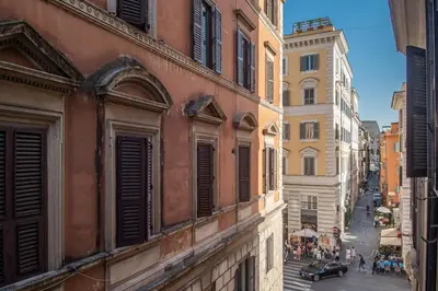 a view of a city street with buildings at Agnello Apartment in Rome