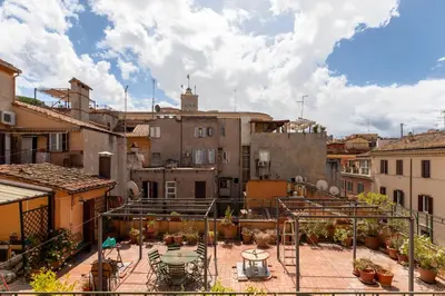 a view of a city with buildings at iFlat Trevi Charm, Elegant & Comfy Roman Escape in Rome