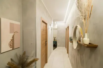 a hallway of a home with a hallway at Lilla Eco House - Vaticano in Rome